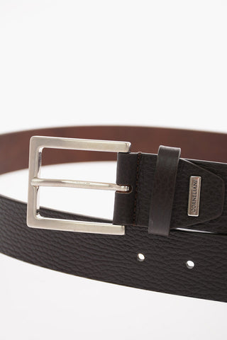 ID Textured Leather Belt 35mm