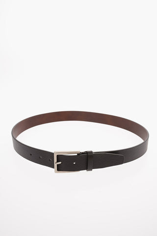 ID Textured Leather Belt 35mm