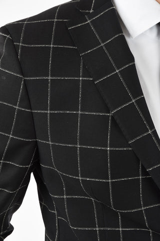 CC COLLECTION RESET check virgin wool suit