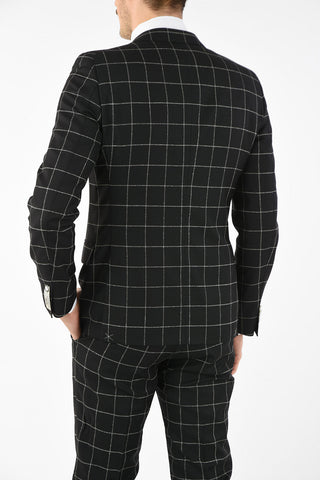 CC COLLECTION RESET check virgin wool suit