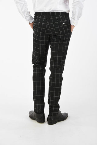 CC COLLECTION RESET check virgin wool suit