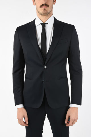 CC COLLECTION CERIMONIA RESET virgin wool 3 piece waistcoat suit