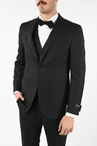 abito tre pezzi con gilet CERIMONIA LEADER con strass