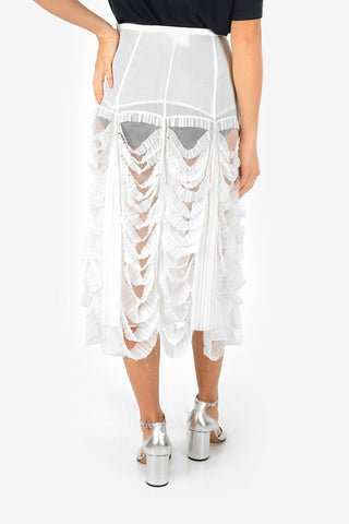 High Waist Sheer Vintage Effect Skirt