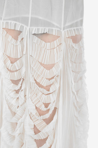High Waist Sheer Vintage Effect Skirt