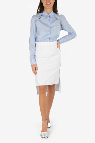 MM0 Side Zip Closure Asymmetric Skirt