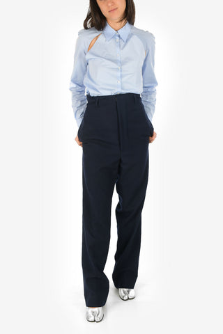 MM0 Low-Waist Wool Baggy Pants