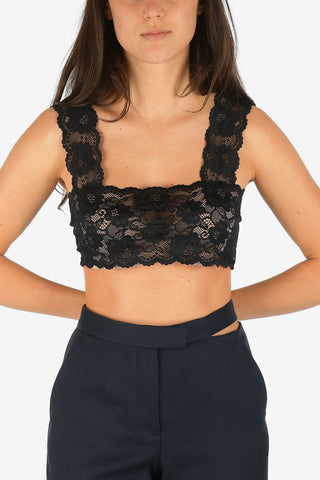 MM6 Macrame Lace Crop Top