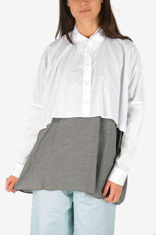 Two-Tone Flared Shirt