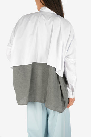 Two-Tone Flared Shirt
