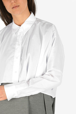 Two-Tone Flared Shirt
