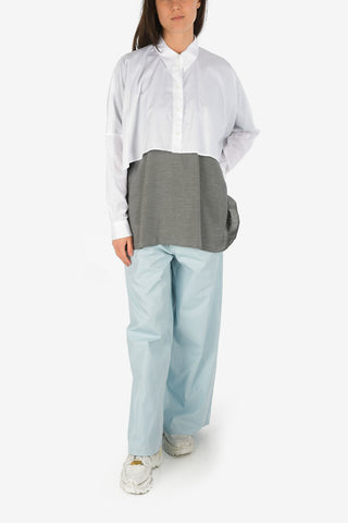 Two-Tone Flared Shirt