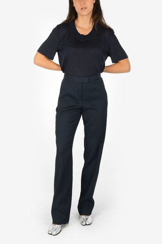 MM4 High Waist Single Pleat Palazzo Pants