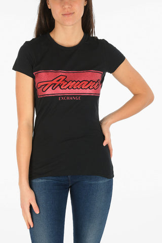 ARMANI EXCHANGE Glitter-Logo T-shirt