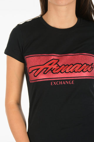 ARMANI EXCHANGE Glitter-Logo T-shirt
