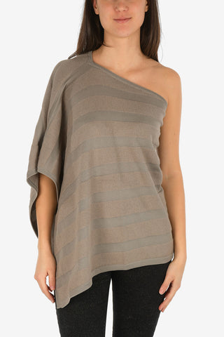 ARMANI JEANS One Shoulder Asymmetrical Cape Overcoat