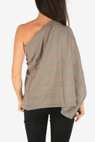 ARMANI JEANS One Shoulder Asymmetrical Cape Overcoat