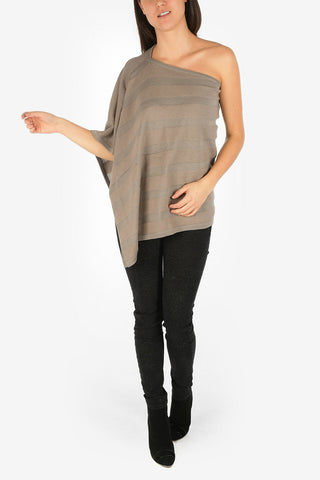 ARMANI JEANS One Shoulder Asymmetrical Cape Overcoat