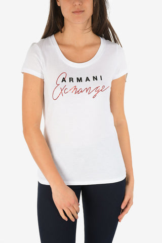ARMANI EXCHANGE Sequined embroidery t-shirt