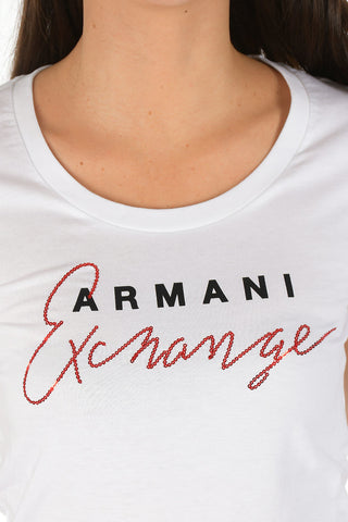 ARMANI EXCHANGE Sequined embroidery t-shirt