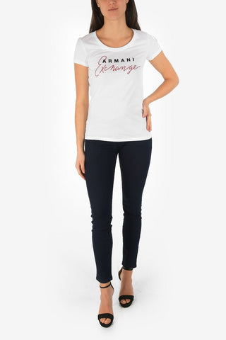 ARMANI EXCHANGE Sequined embroidery t-shirt