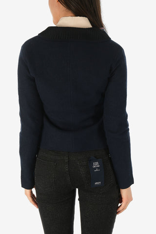 ARMANI JEANS 3 Wool Botton Blazer with Embroidery