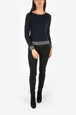 ARMANI JEANS Light Sweater with Striped Details