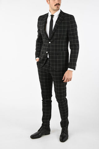 CC COLLECTION RESET check virgin wool suit