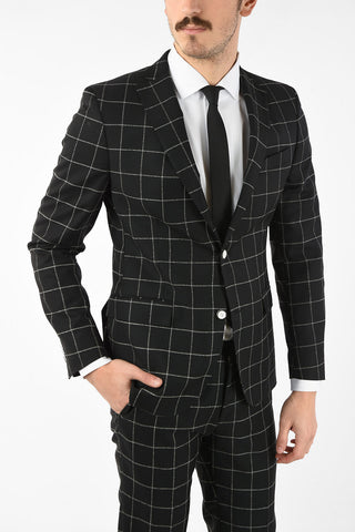 CC COLLECTION RESET check virgin wool suit