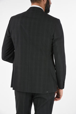 CC COLLECTION RIGHT plaid virgin wool suit