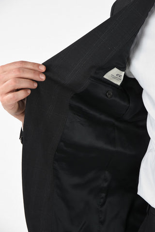 CC COLLECTION RIGHT plaid virgin wool suit