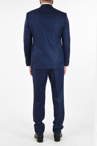 CC COLLECTION CERIMONIA REWARD pinstriped silk and virgin wool suit