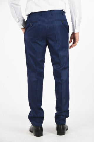 CC COLLECTION CERIMONIA REWARD pinstriped silk and virgin wool suit