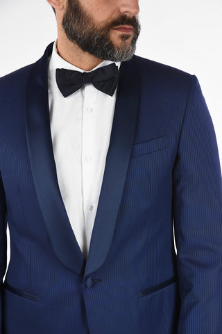 CC COLLECTION CERIMONIA RESET pinstriped virgin wool Tuxedo