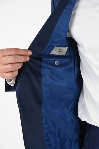 CC COLLECTION CERIMONIA RESET pinstriped virgin wool Tuxedo