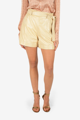 Leather Shorts with Belt
