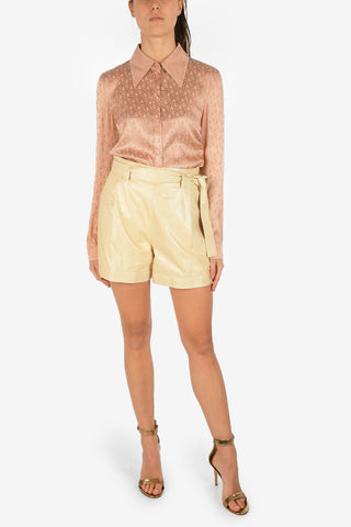 Leather Shorts with Belt