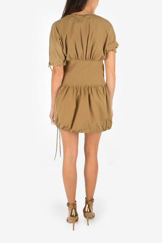 Short Sleeve A-Line Mini Dress