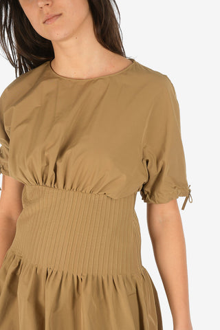 Short Sleeve A-Line Mini Dress