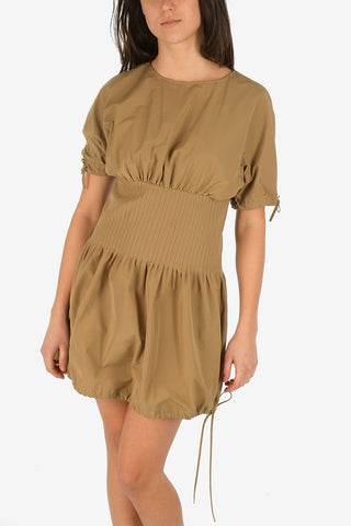 Short Sleeve A-Line Mini Dress