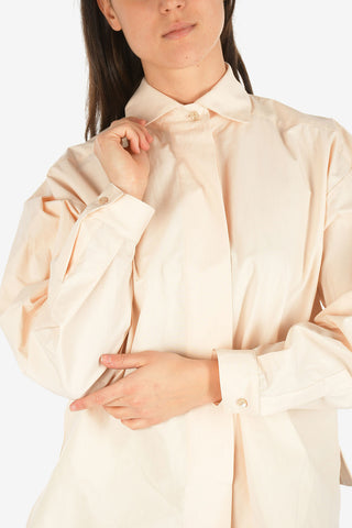 Hidden Closure Oversize Shirt