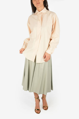Hidden Closure Oversize Shirt