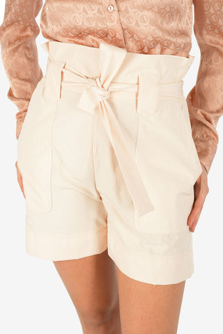 High Waist Side Pockets Shorts with Belt