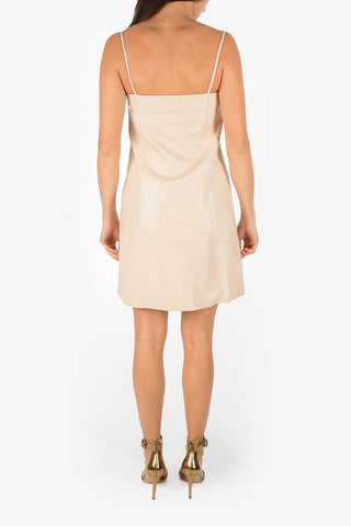 Spaghetti Strap Leather Sun Dress