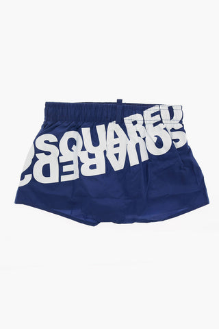 Logo Print Board Shorts Beachwear