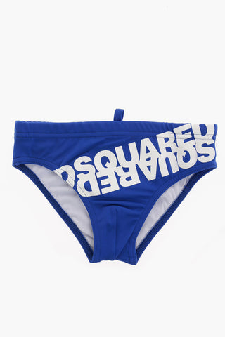 Logo Print Slip Beachwear
