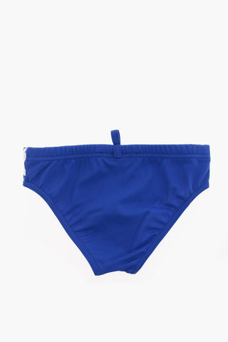 Logo Print Slip Beachwear