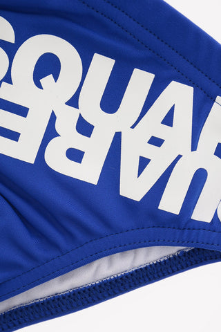 Logo Print Slip Beachwear