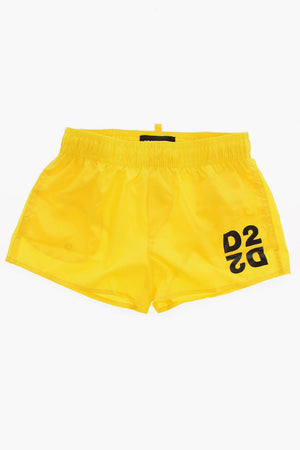 Logo Print Board Shorts Beachwear