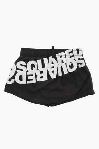 Logo Printed Board Shorts Beachwear